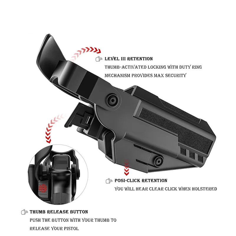 Funda táctica portapierna con liberación rápida para Glock - imagen 4