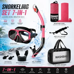 Equipo de snorkel seco para adultos con máscara y bolsa impermeable