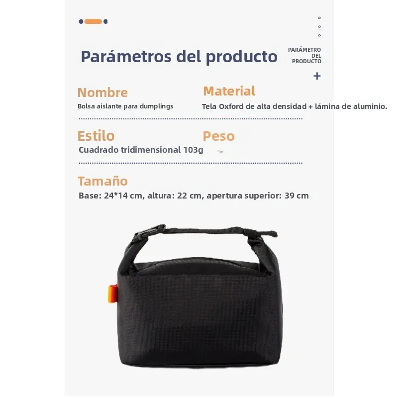 Bolsa térmica impermeable plegable bento aislante para comida - imagen 5