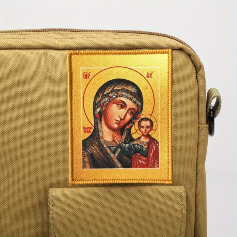 Parche táctico icono Nuestra Señora de Kazán gancho y bucle - imagen 4
