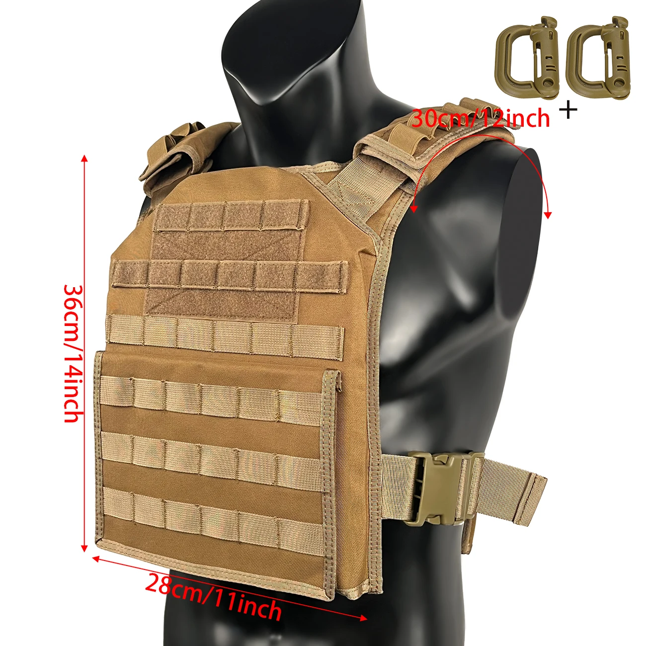 Gilet táctico modular de caza con liberación rápida y D-ring - imagen 4