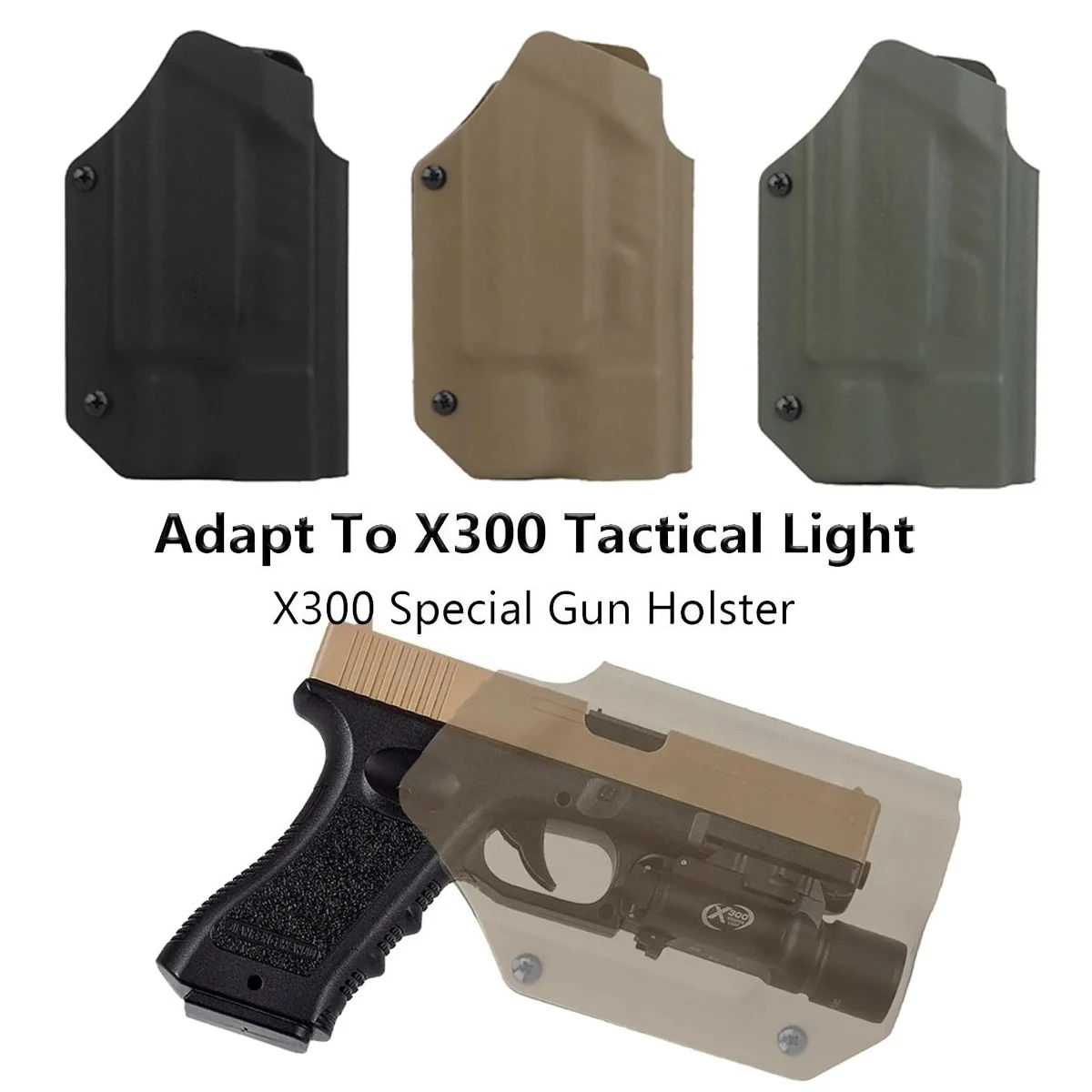 Funda Kydex ligera para Glock 9mm con SureFire X300U - imagen 2