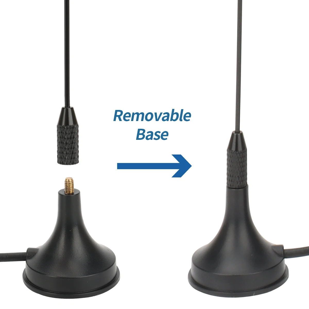 Antena magnética VHF UHF SMA para walkie UV-5R y UV-K5 - imagen 2
