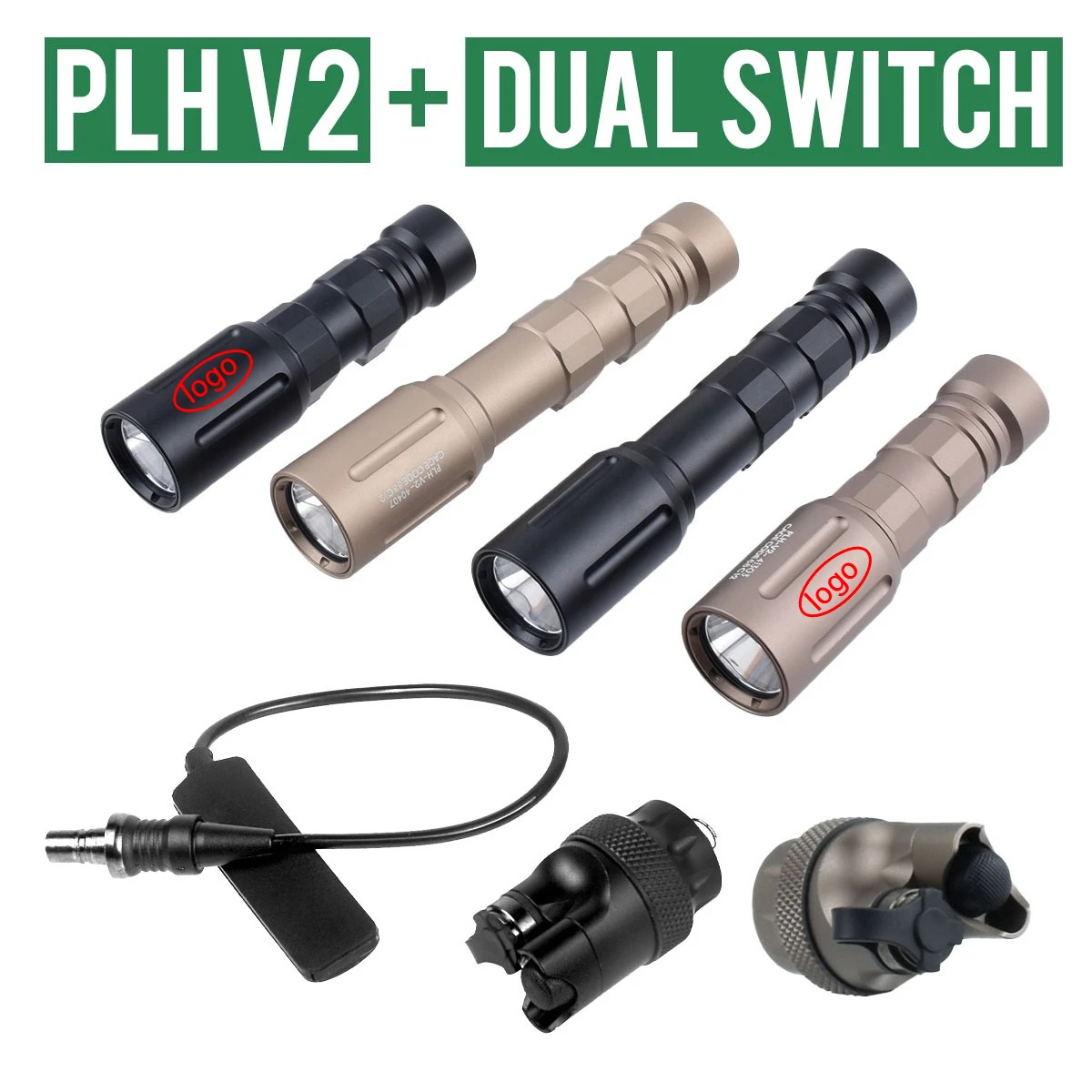 Linterna táctica PLH-V2 Scout Light de 1300 lúmenes para Picatinny