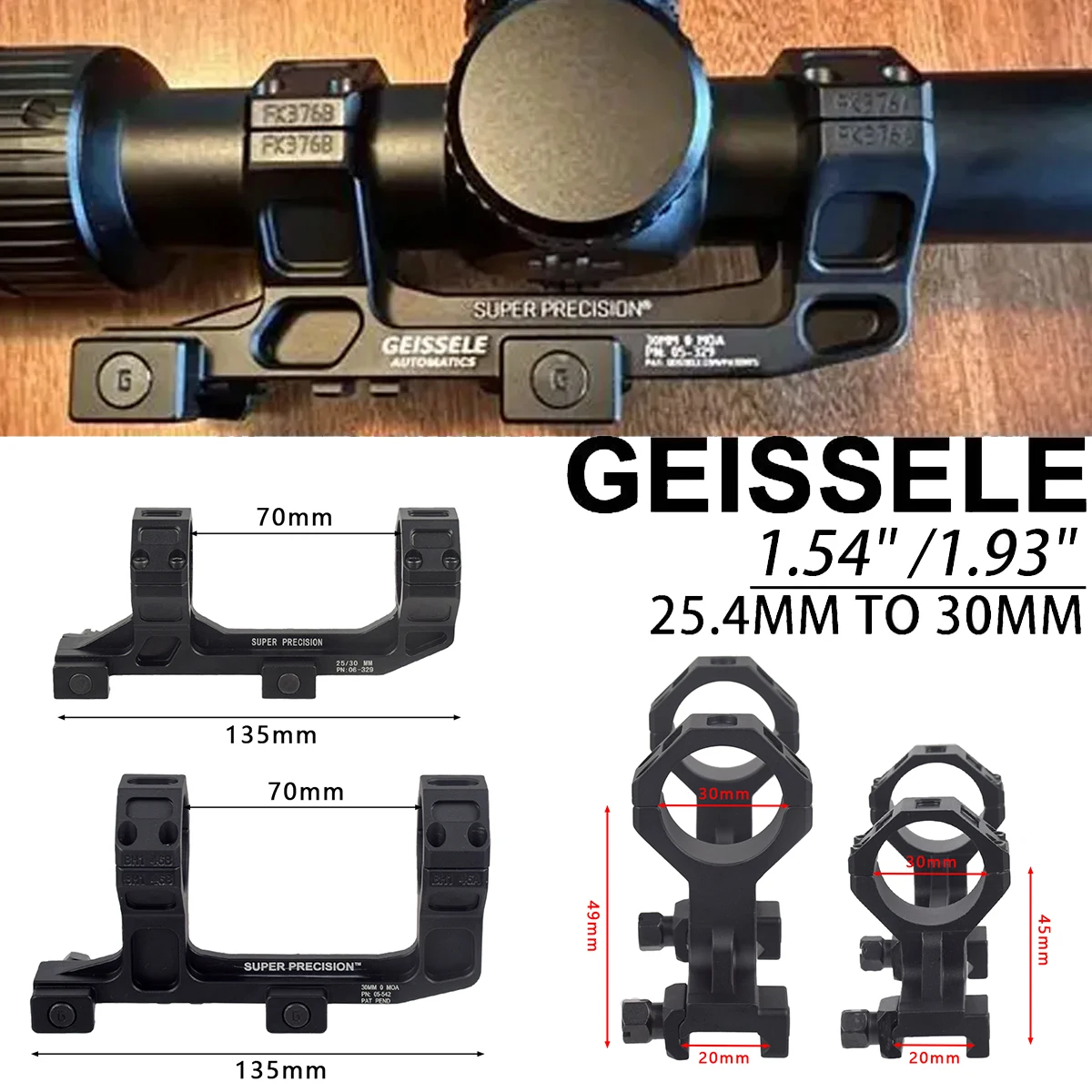 GEISSELE Montura Picatinny para visor con anilla de 25,4/30 mm - imagen 5