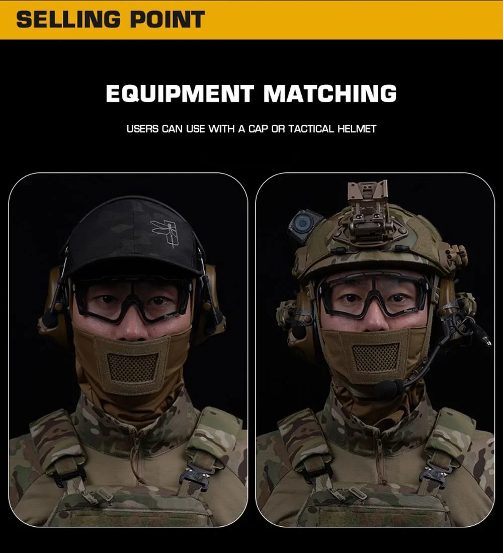 Máscara Airsoft en color tan