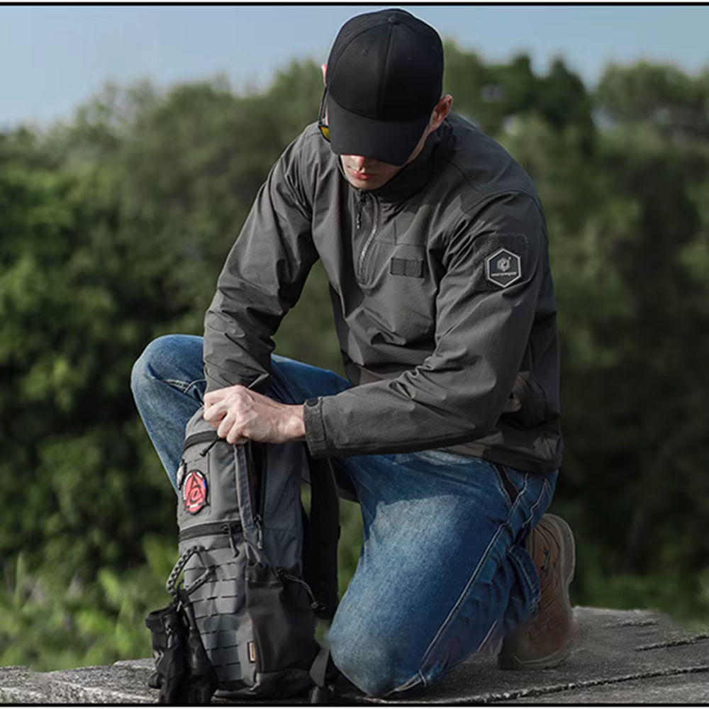 Emersongear Saltie – Sudadera con capucha azul táctica para outdoor y senderismo - imagen 5