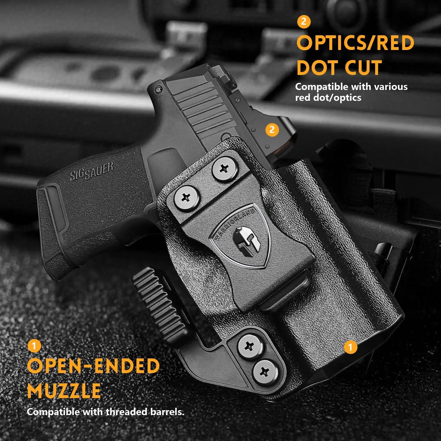 Funda IWB Kydex Sig P365 con garra y cinturilla interior derecha - imagen 2