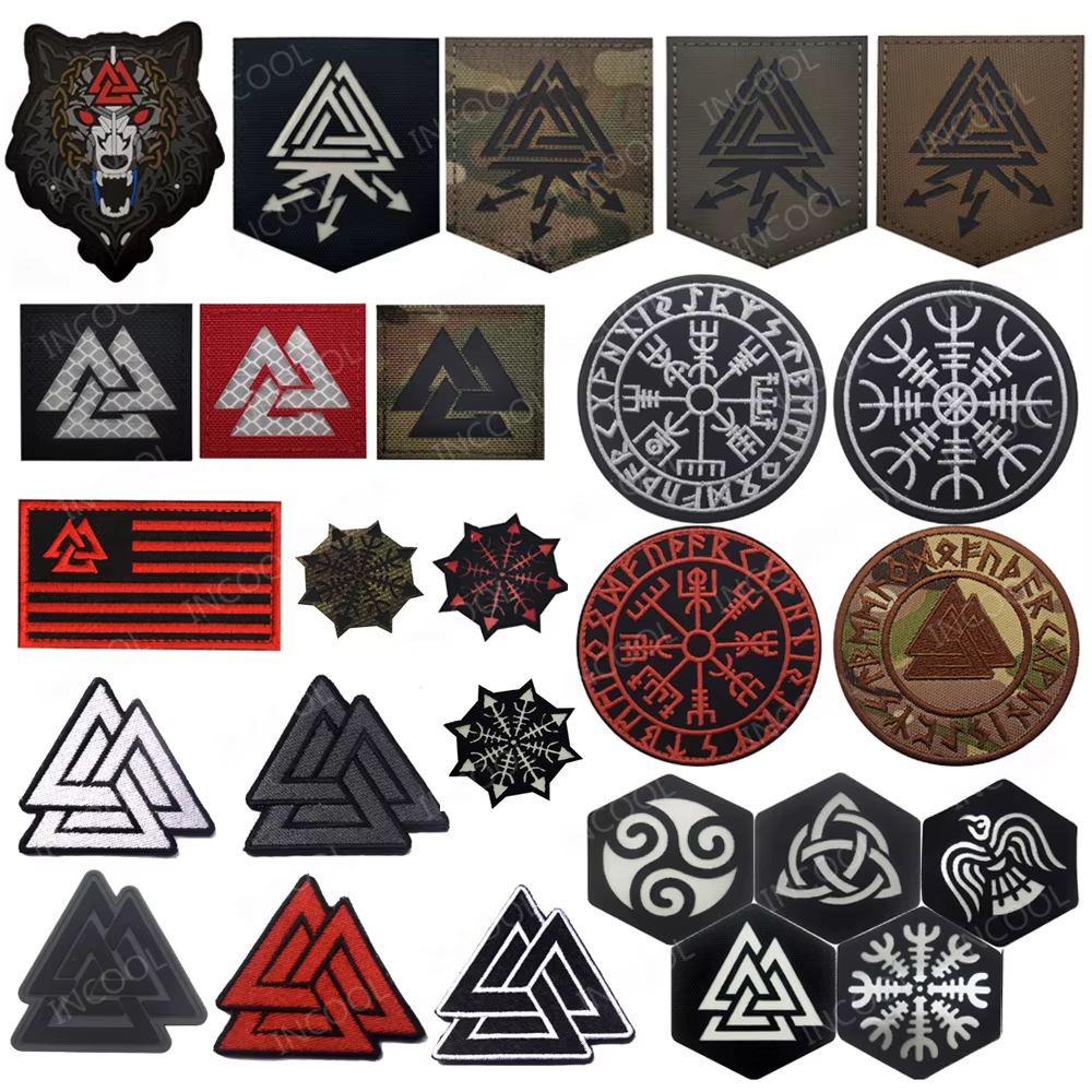 Parche táctico vikingo lobo brújula 3D reflectante - imagen 5