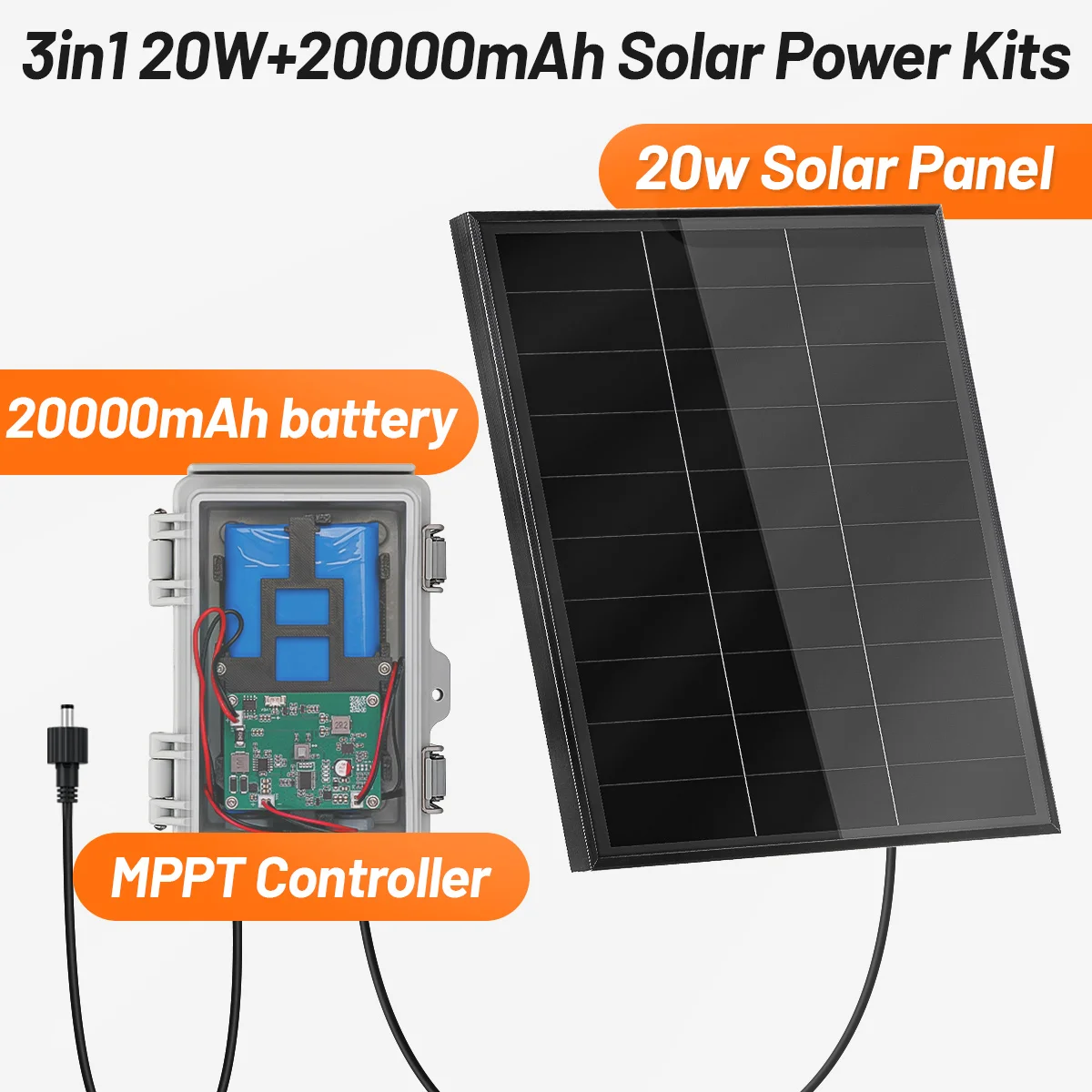 Kit de panel solar con batería y regulador MPPT para router WiFi - imagen 3