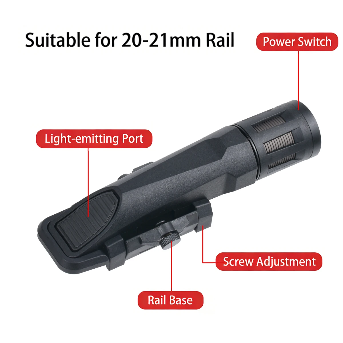 INFORCE WML-G2 Linterna táctica para casco LED estroboscópica - imagen 3