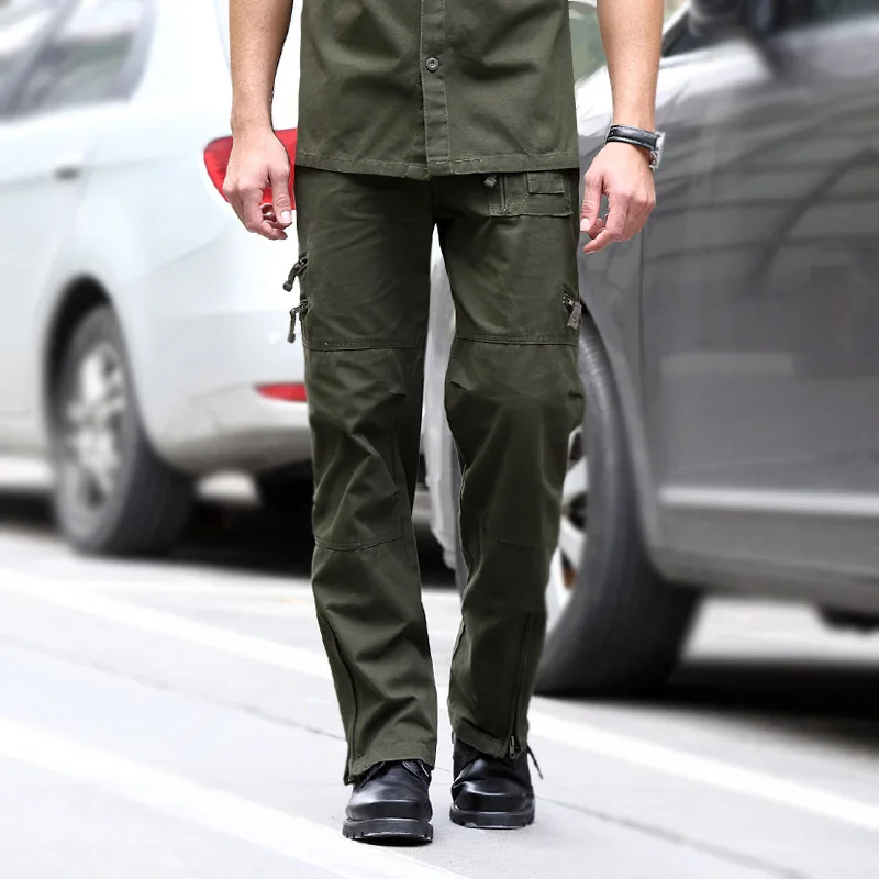 Pantalón cargo hombre de algodón – Multibolsillos para trabajo - imagen 3