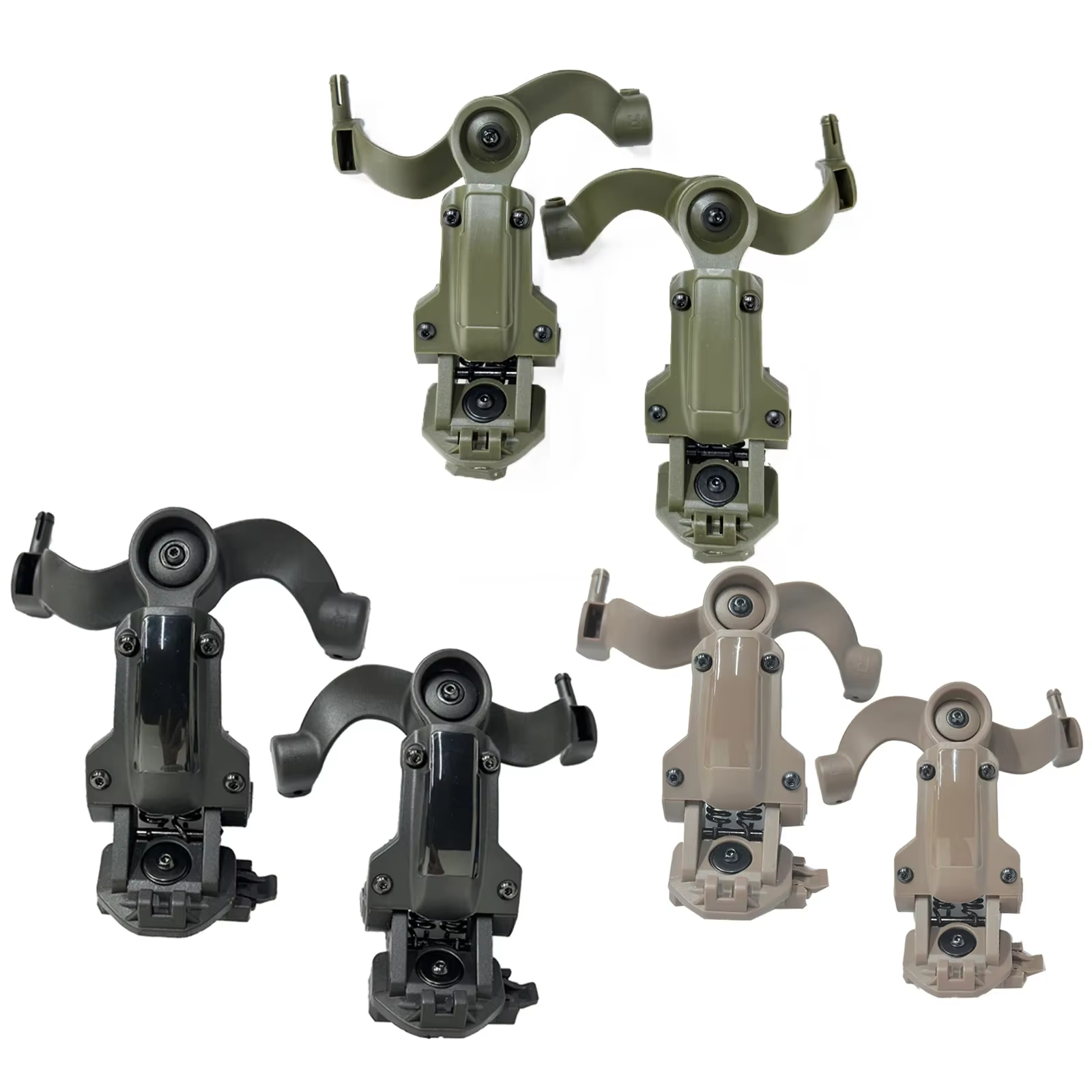Soporte auriculares casco táctico con rotación multiángulo – Compatible MOLLE - imagen 3