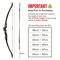 Cuerda de arco negra para recurvo, tiro de caza outdoor