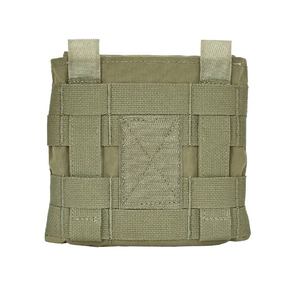 Vista frontal de la bolsa de placa lateral