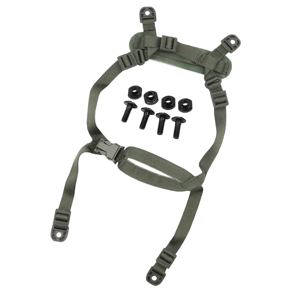 Sistema retención casco táctico correa barbilla H - imagen 3
