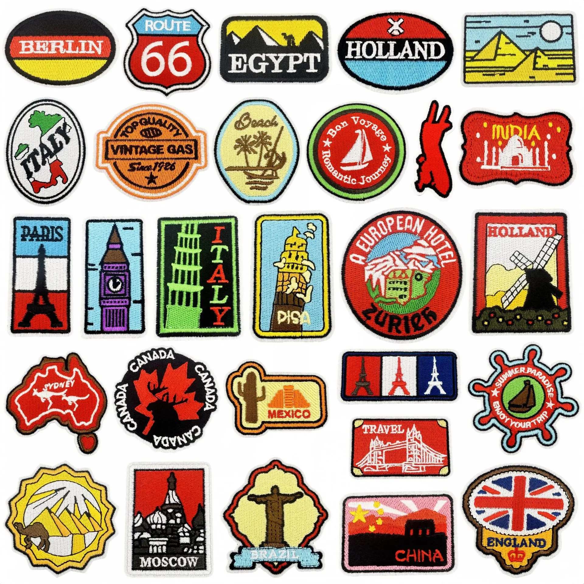 Parche bordado insignia vintage de viaje campestre para planchar - imagen 3