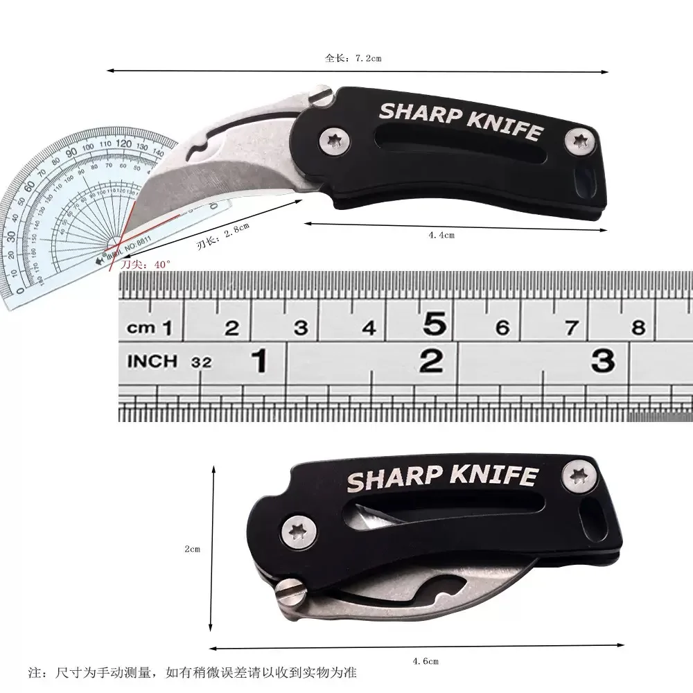 Cuchillo plegable EDC mini para exterior con llave herramienta - imagen 5