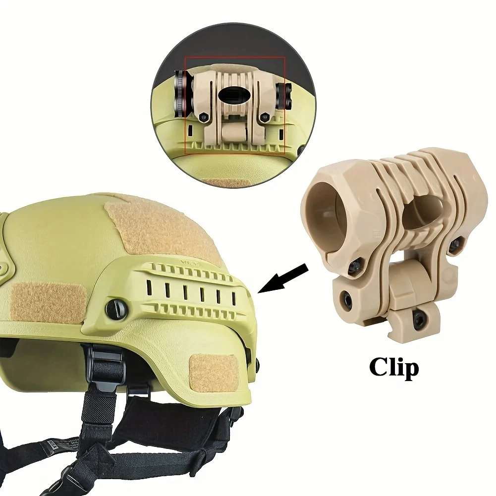 BOOIU soporte linterna casco abrazadera plástica multiángulo rápido - imagen 2