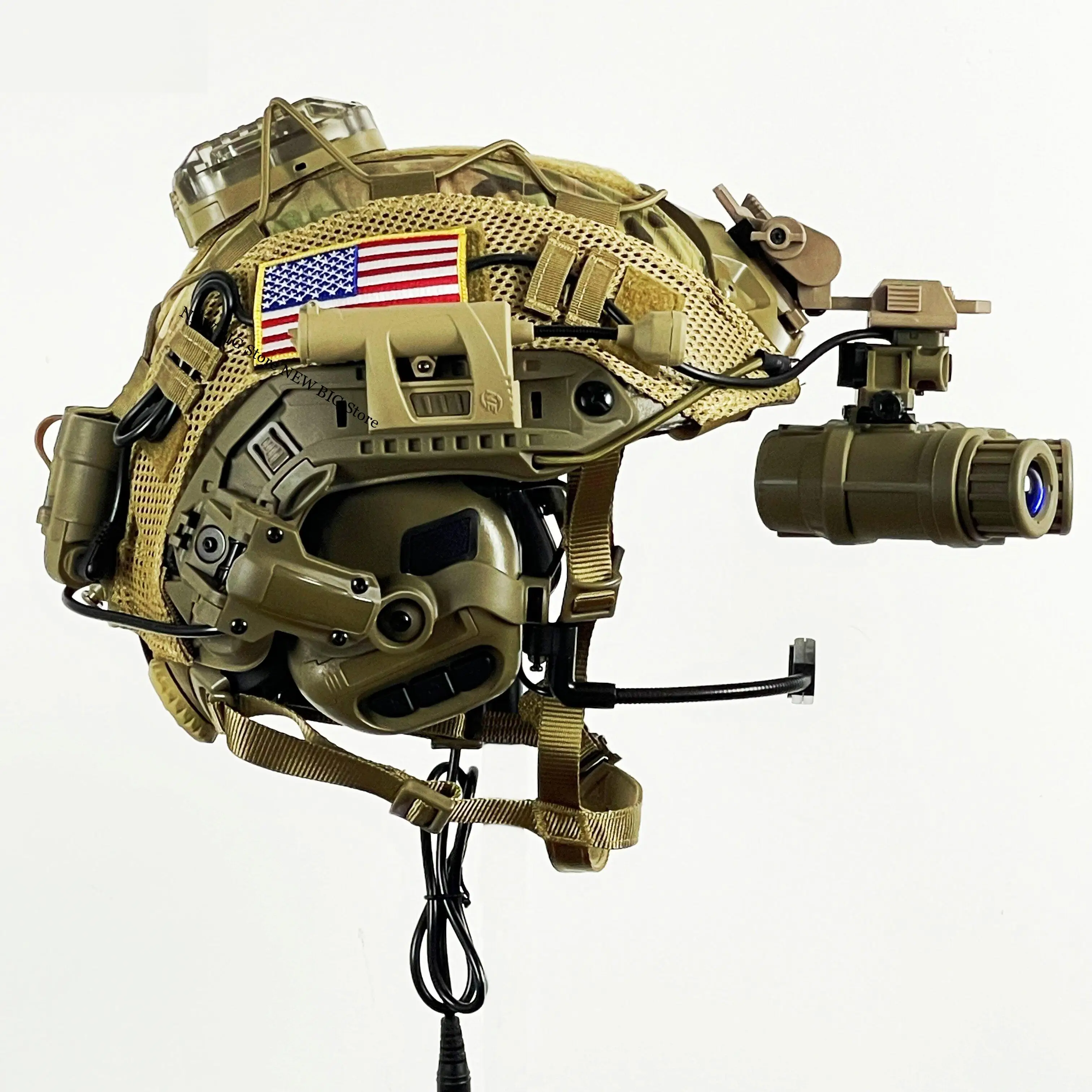 Casco táctico FAST Wargame Design con visor nocturno abatible - imagen 2