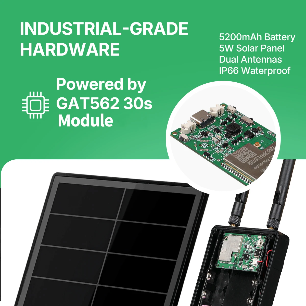 Meshtastic LoRa solar con GPS y malla IP66 impermeable exterior - imagen 3