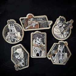 Parche bordado esqueleto Fantasma insignia táctica para mochila