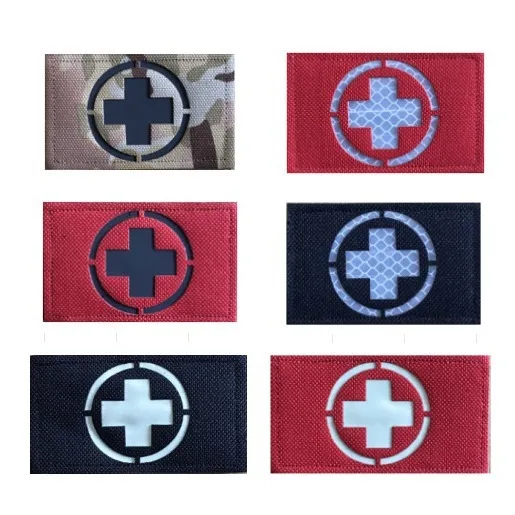 Parche táctico Cruz Roja médico con gancho y bucle infrarrojo - imagen 5