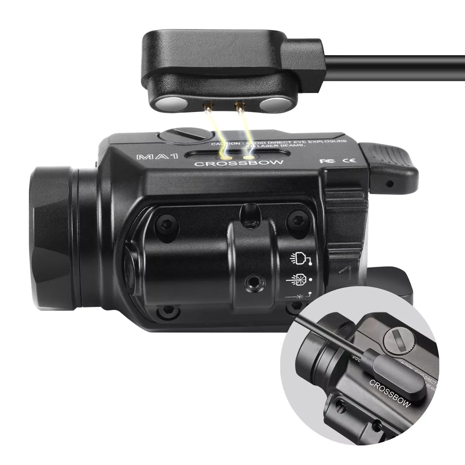 Cable cargador magnético para luz táctica MA1 y MA2