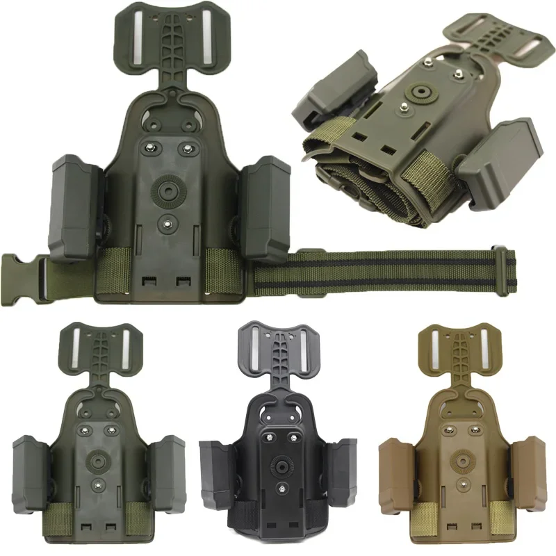 Porta cargadores táctico de pierna con doble bolsa 9 mm - imagen 2
