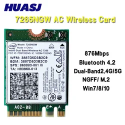 Intel 7260NGW tarjeta WiFi Bluetooth doble banda AC adaptador inalámbrico