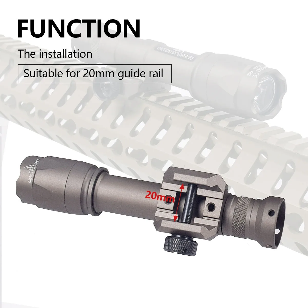 Airsoft SF Linterna táctica para rifle con láser y estroboscópica