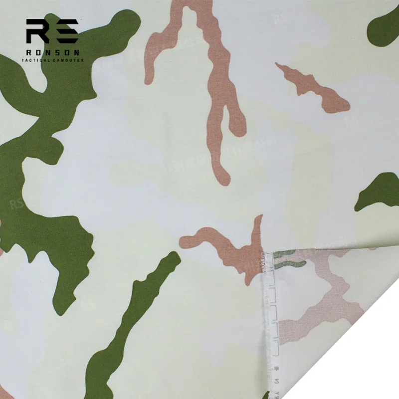 Tela táctica camuflaje Tundra francés nailon Oxford para chaleco - imagen 3