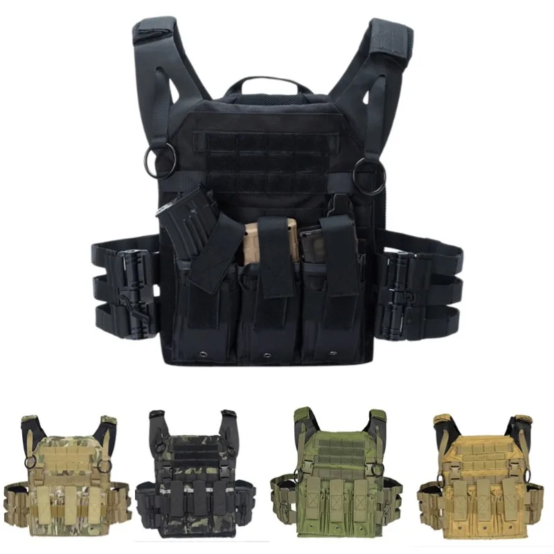 Chaleco táctico camuflaje MOLLE ripstop resistente