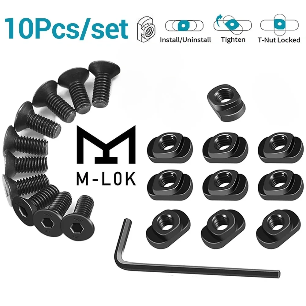 Juego tornillos tuercas M-LOK guardamanos – Repuesto accesorio táctico