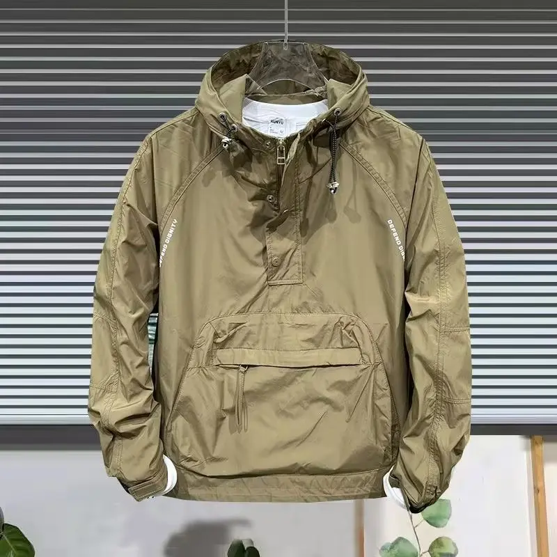 Chaqueta cortavientos senderismo hombre capucha casual - imagen 5