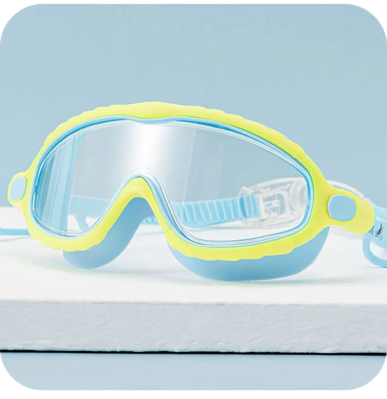 Gafas natación niños silicona antivaho UV ajustables coloridas