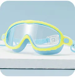 Gafas natación niños silicona antivaho UV ajustables coloridas