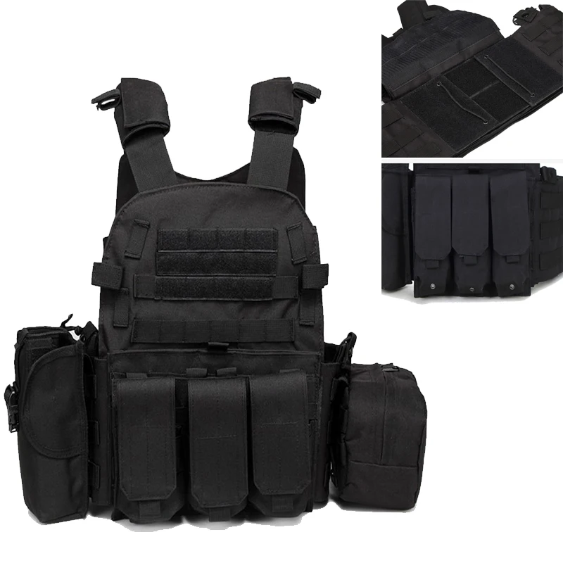 Chaleco táctico MOLLE de protección para airsoft y paintball - imagen 4