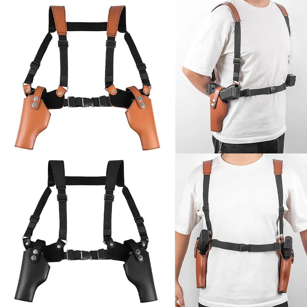 Funda táctica oculta para pistola de hombro con doble bolsillo - imagen 3