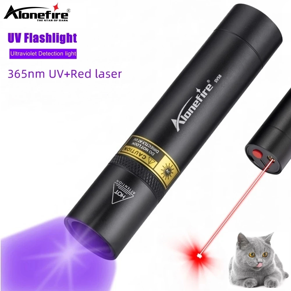 Linterna UV con láser rojo para detección fluorescente - imagen 2