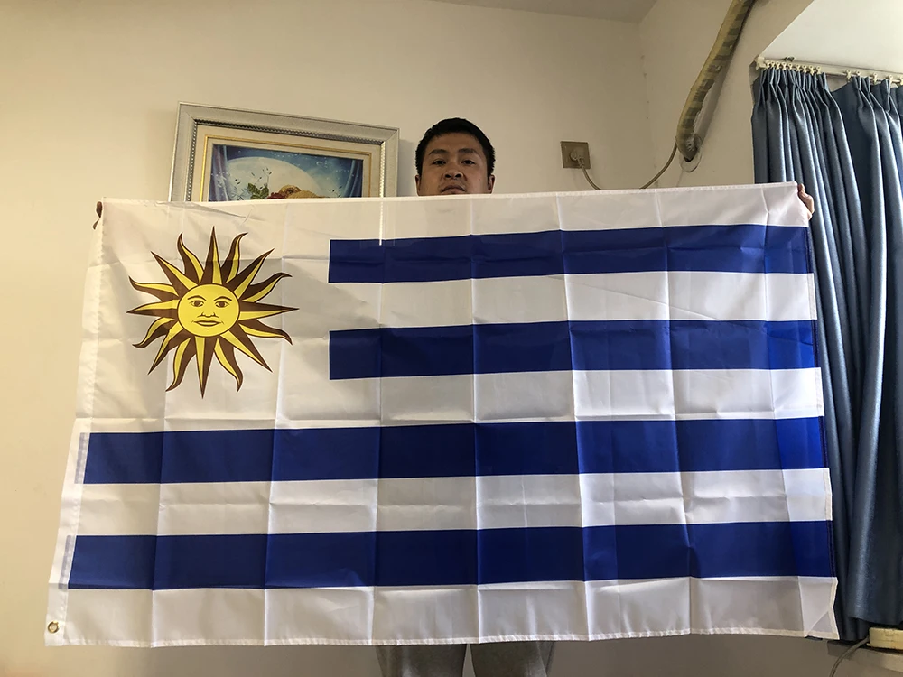 Bandera uruguaya en poliéster de alta calidad para interior/exterior - imagen 2