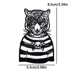 Parche termoadhesivo vintage animales corazón-gato-calavera-tigre retro