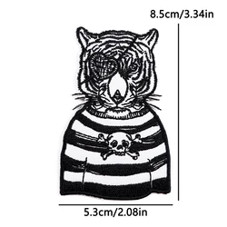 Parche termoadhesivo vintage animales corazón-gato-calavera-tigre retro