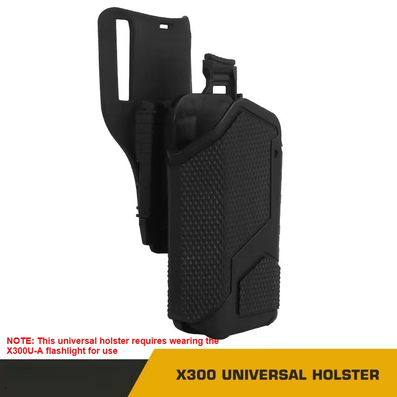 Funda táctica para arma con linterna X300 y QLS para pierna
