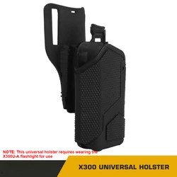 Funda táctica para arma con linterna X300 y QLS para pierna