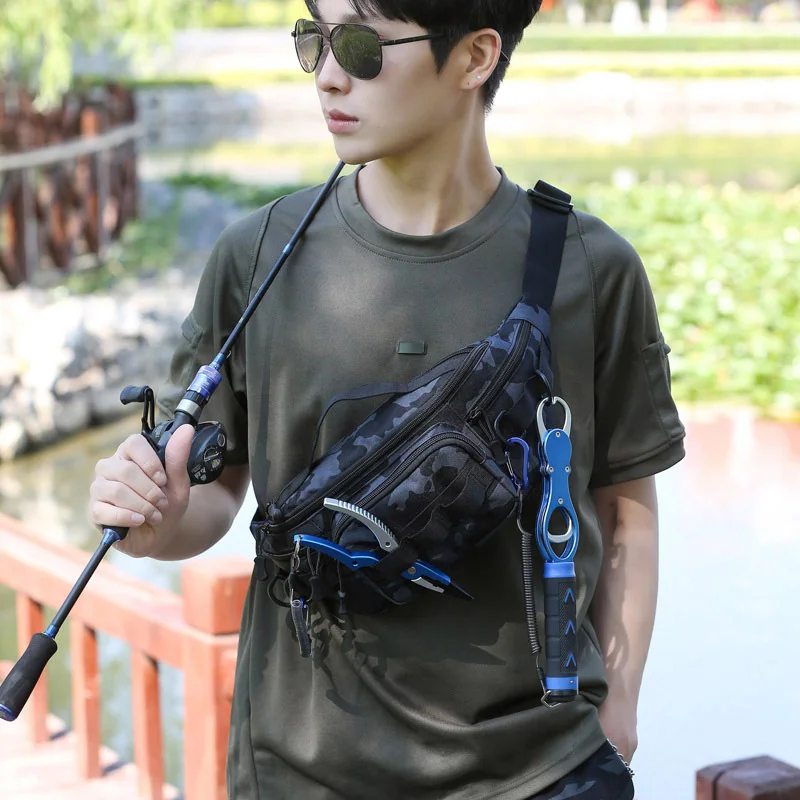 Bolsa táctica cintura MOLLE camuflaje alta de pesca y senderismo - imagen 4