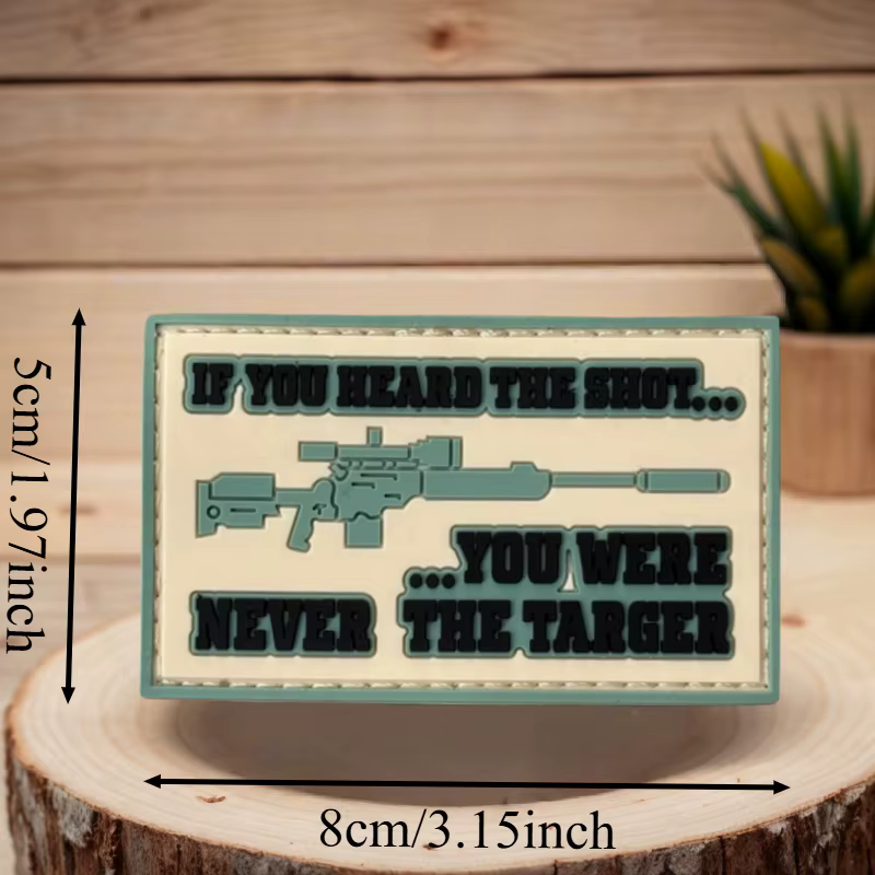 Parche táctico 5ive Star Heard The Shot – PVC velcro para chaleco o mochila