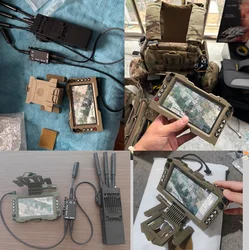 PTT táctica para walkie-talkie con sujeción en el pecho