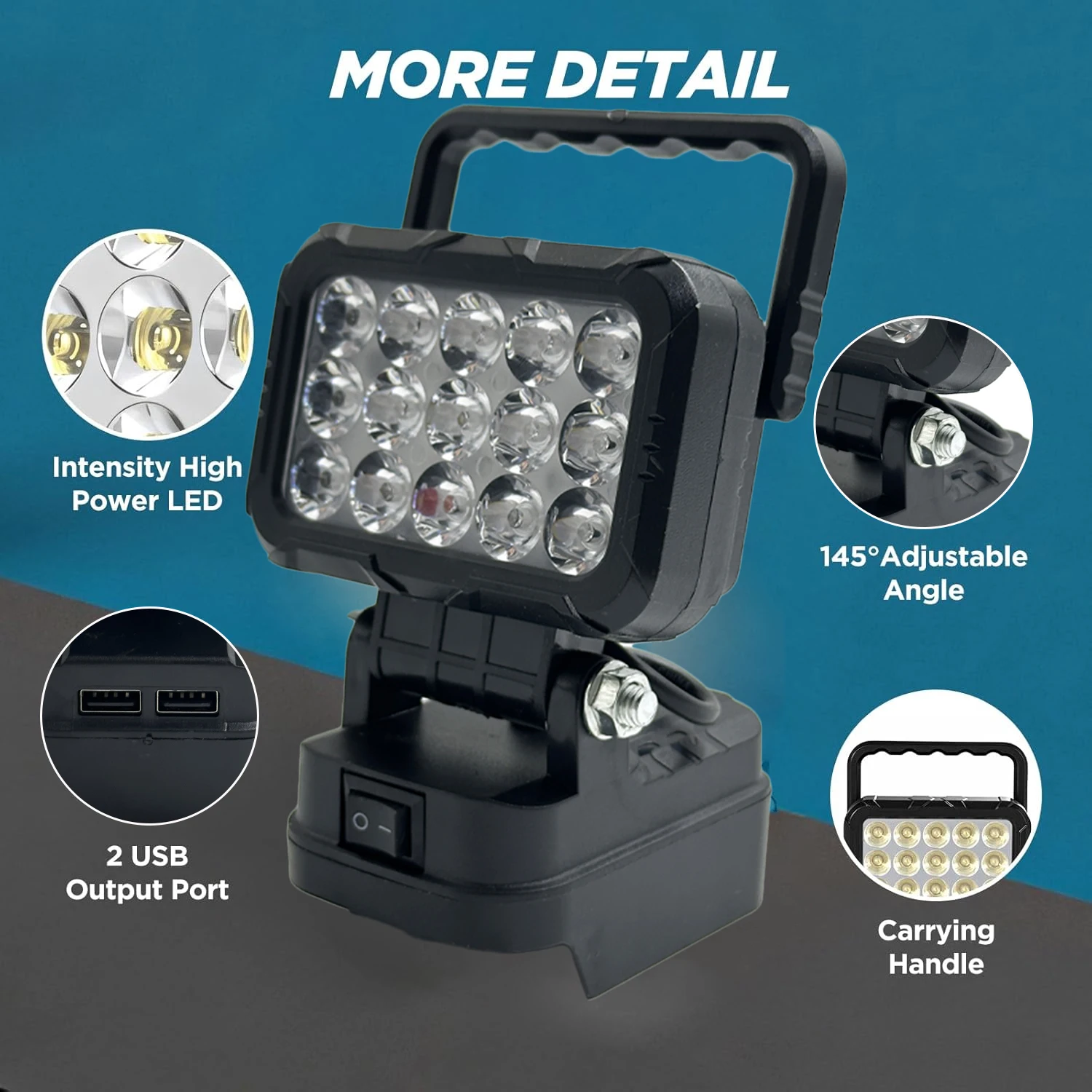 Makita luz de trabajo LED recargable para herramientas y emergencias - imagen 5