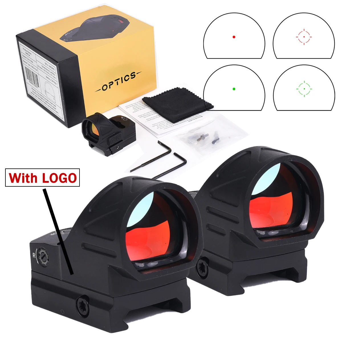 Mira Red Dot Holográfica 3 MOA Sin Paralaje, Compacta Rifle y Airsoft